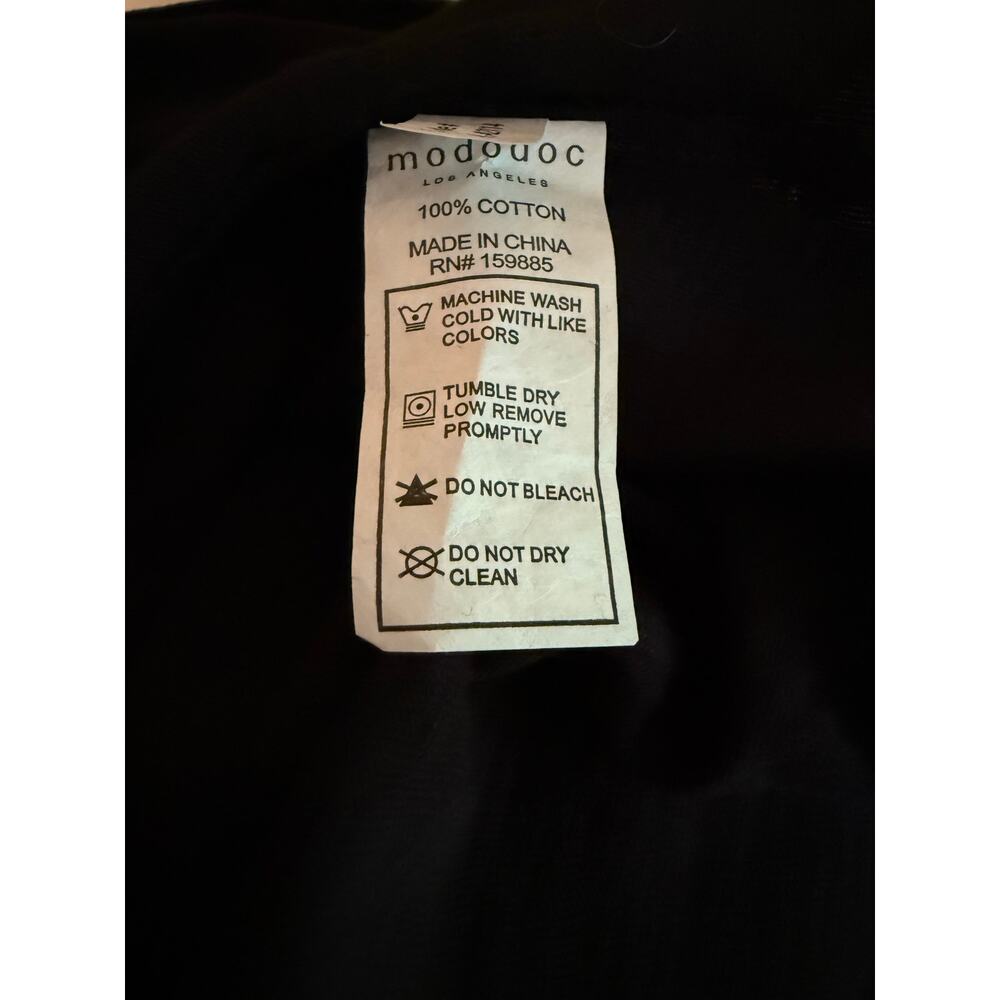 Mododoc Crewneck Puff Sleeve T-Shirt Women’s Size M Black Classic Plain Top NWT - Picture 6 of 6